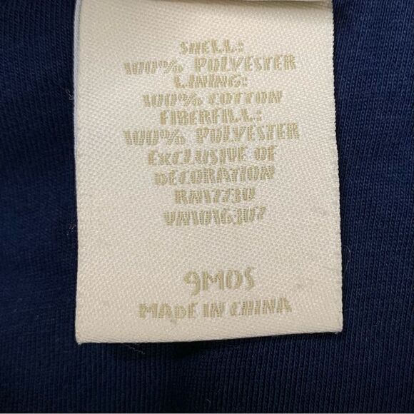 Disney 9 Months Classic Pooh Navy Blue Fleece Hooded Pram Winter Suit - Picture 11 of 13